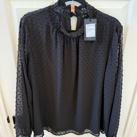 Gibson Tops - Gibson Black Textured Women's Blouse